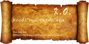 Kozányi Oktávia névjegykártya